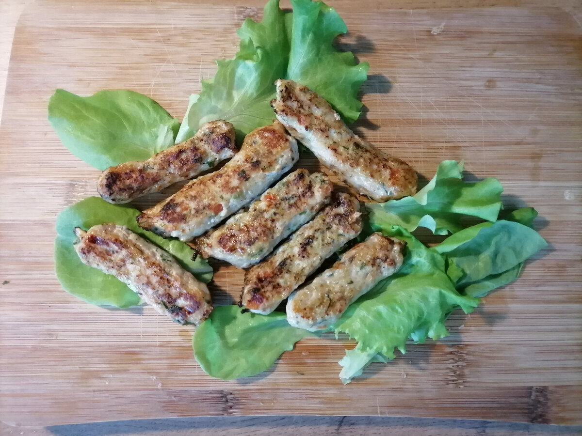 Куриные палочки с кабачком и перцем сладким