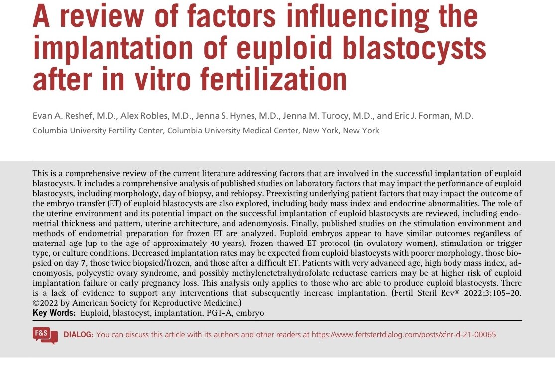 Факторы, влияющие на имплантацию эуплоидного эмбриона. | Гинеколог  репродуктолог | Кичигина Екатерина Александровна | Дзен