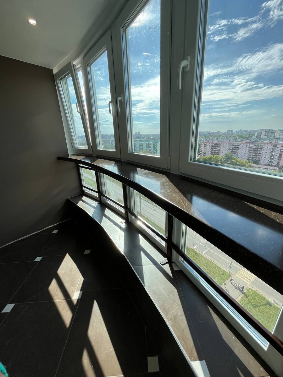 Подоконник-барная стойка из акрилового камня с отзывом