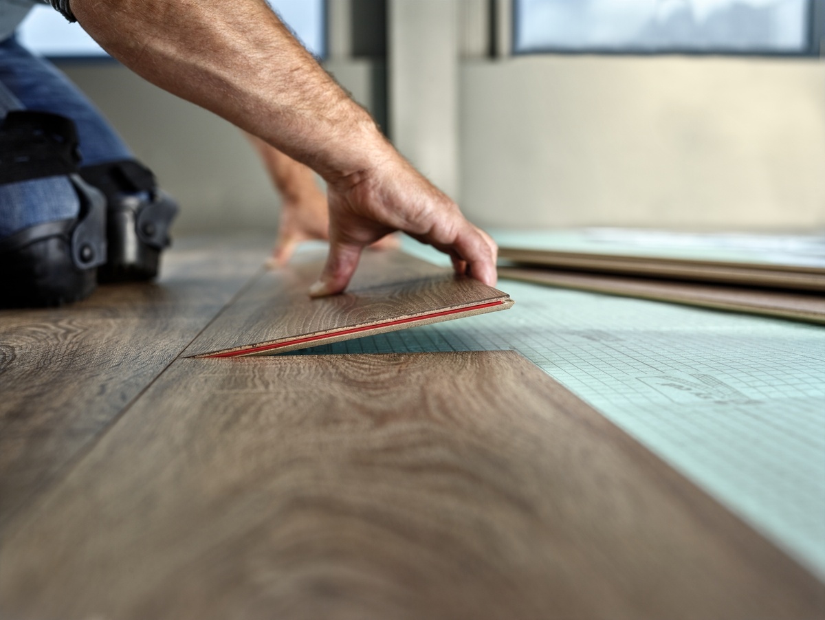 Укладка ламината на подложку