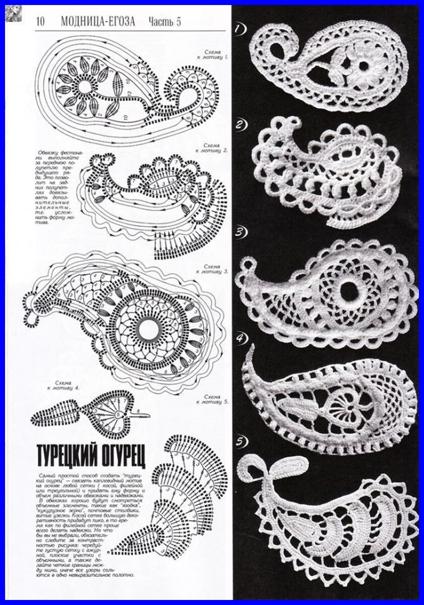 Фриформ крючком, 20 моделей с описанием, много схем элементов фриформа
