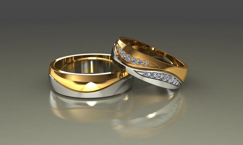 Мое и Пей обручальные кольца. Фото из каталога в магазине. Пекин, Китай, 2011 год