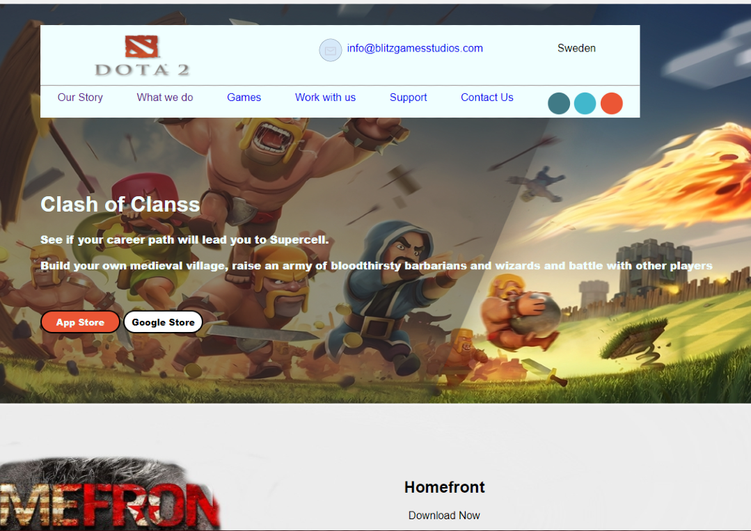 Так выглядел уже сайт с подключением стилей