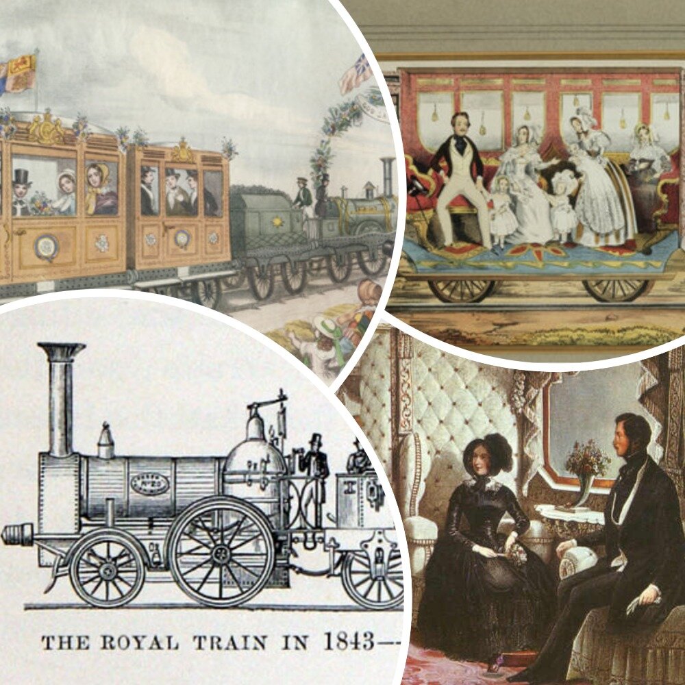 Королевский поезд 1843 года. Виктория и Альберт во время путешествий.