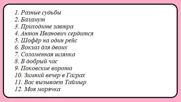 Вот и список!