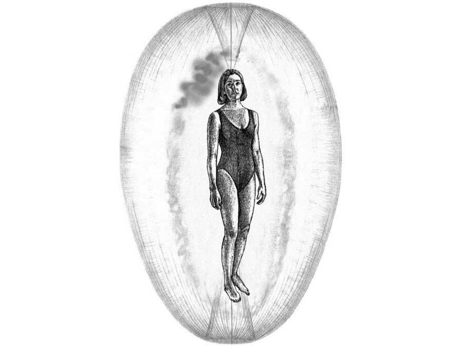 Порча напоминает инородный сгусток в ауре.