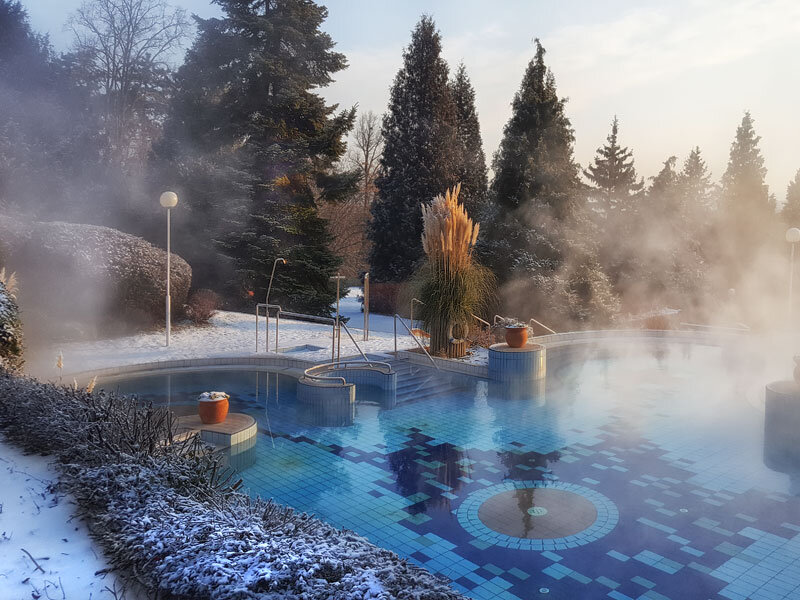 Хевиз зимой