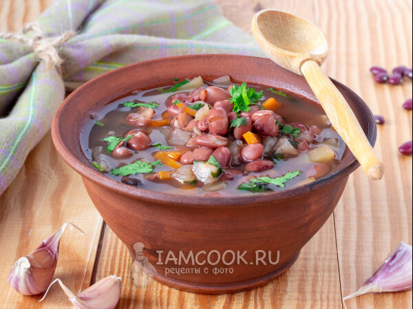 Постный суп из красной фасоли — рецепт с фото пошагово
