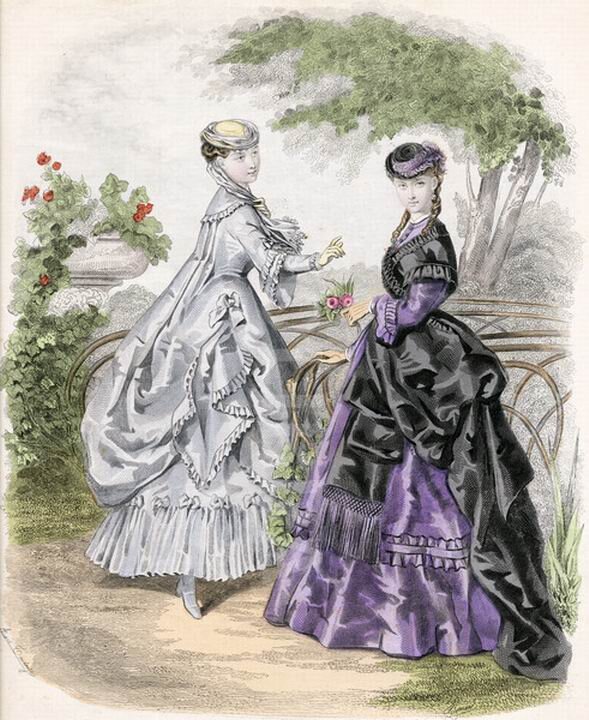 Наряды для прогулок, 1868 год.