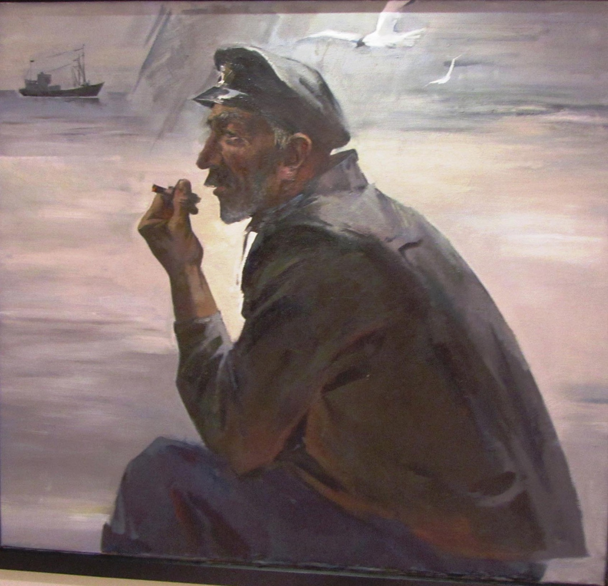 Анатолий Лукашенок, "Старый рыбак", 1949 г. https://lukashenok.com/index.php?option=com_content&view=article&id=7&Itemid=10