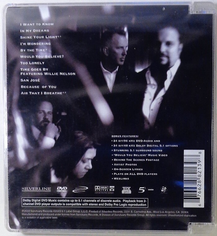 The Mavericks "The Mavericks" DVD-Audio 5.1 (трек-лист)