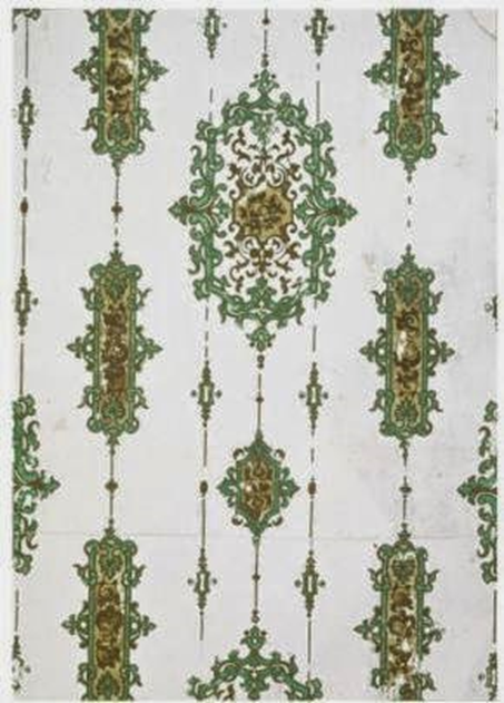 Узор на стене, нанесенный с помощью мышьячной краски