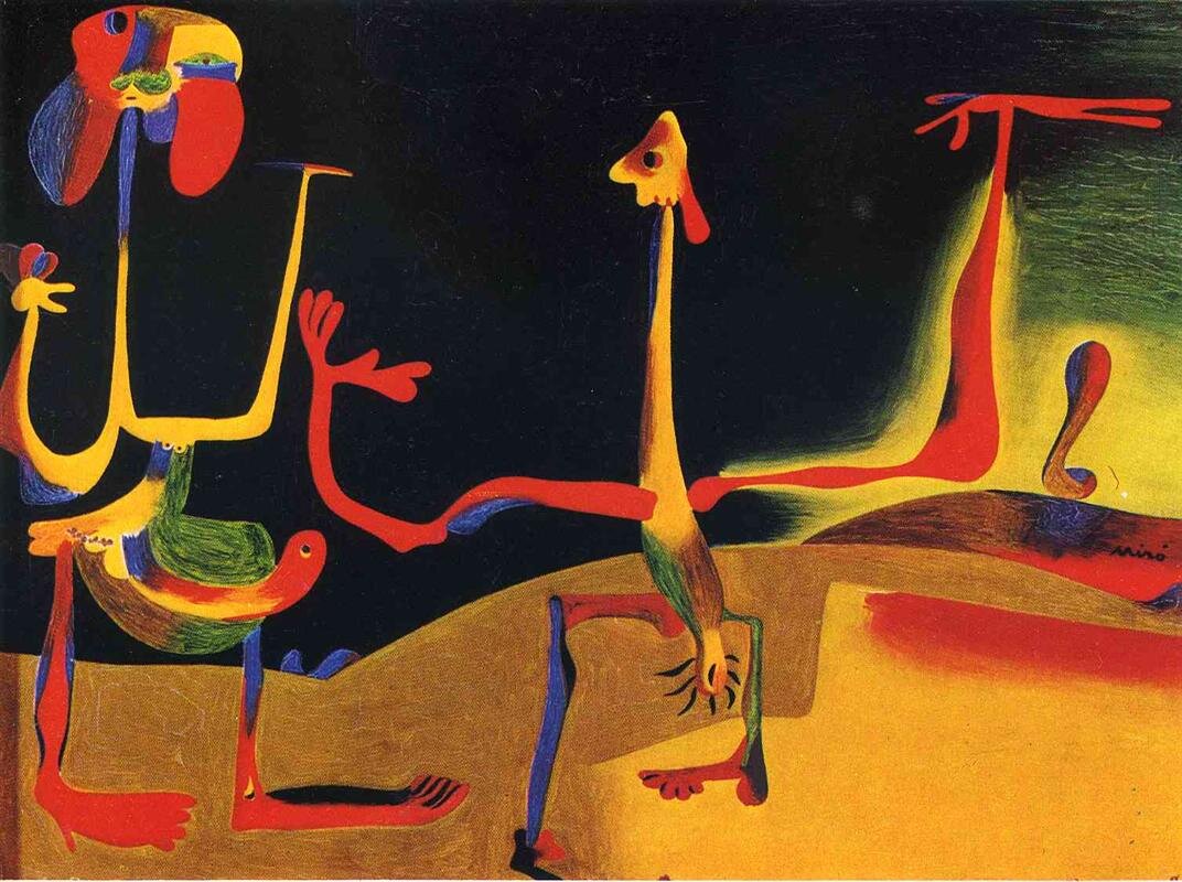 Joan Miro, “Man and Woman in Front of a Pile of Excrement”, 1936