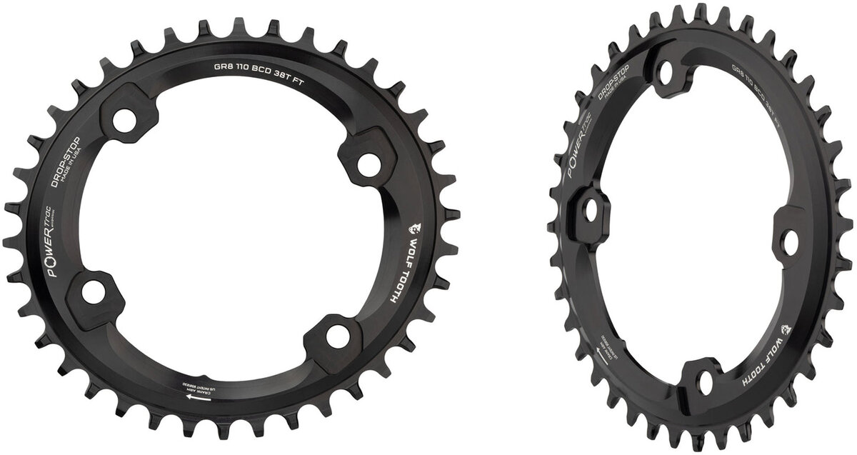 Wolf Tooth Components производит эллиптические цепные кольца PowerTrac для Shimano GRX в вариантах 38T, 42T и 46T