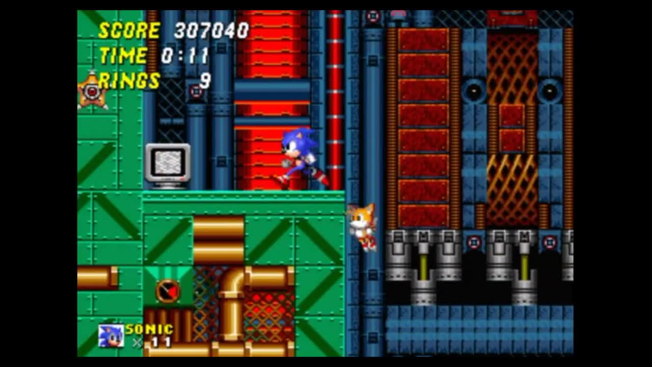 Sega Mega Drive 2 (Smd) 16-bit Sonic The Hedgehog 2 part Stage 8, Metropolis