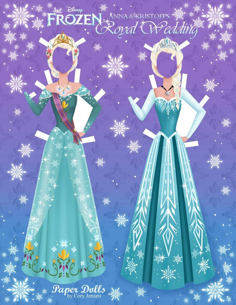 Paper Dolls Disney Анна Эльза