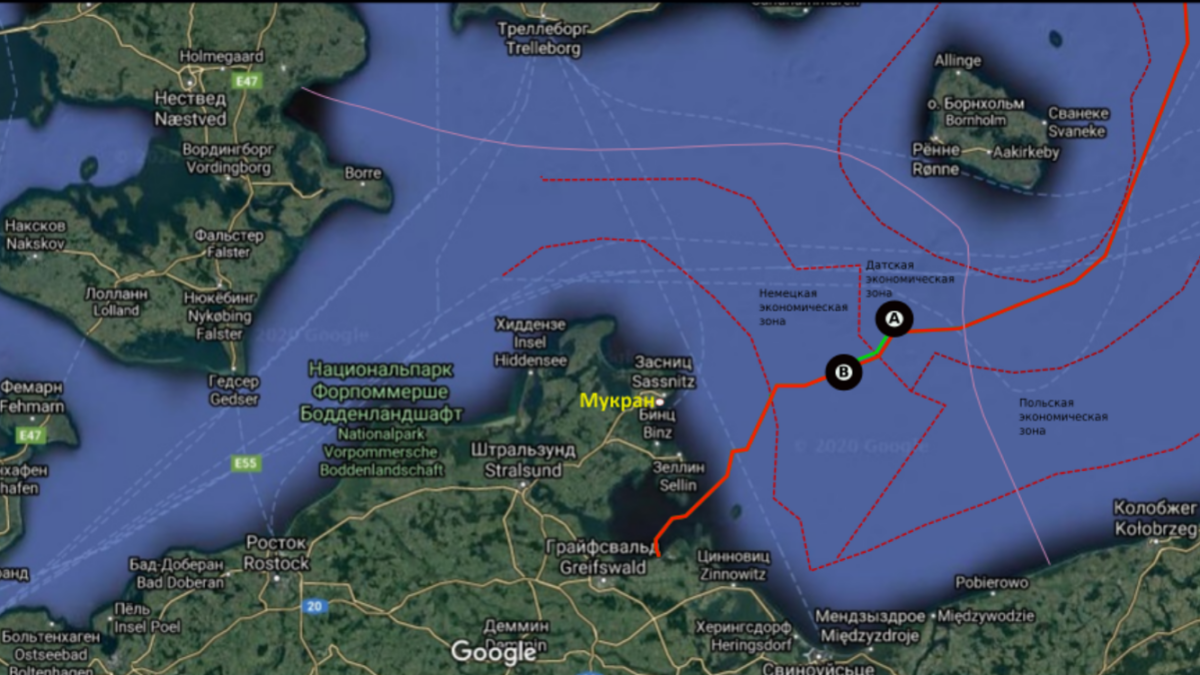 Трубопровод Северный поток 2 на карте. Северный поток-2 на карте маршрут. Расположение Северного потока 2 на карте. Карта газопровода Северный поток 2 в Балтийском море.
