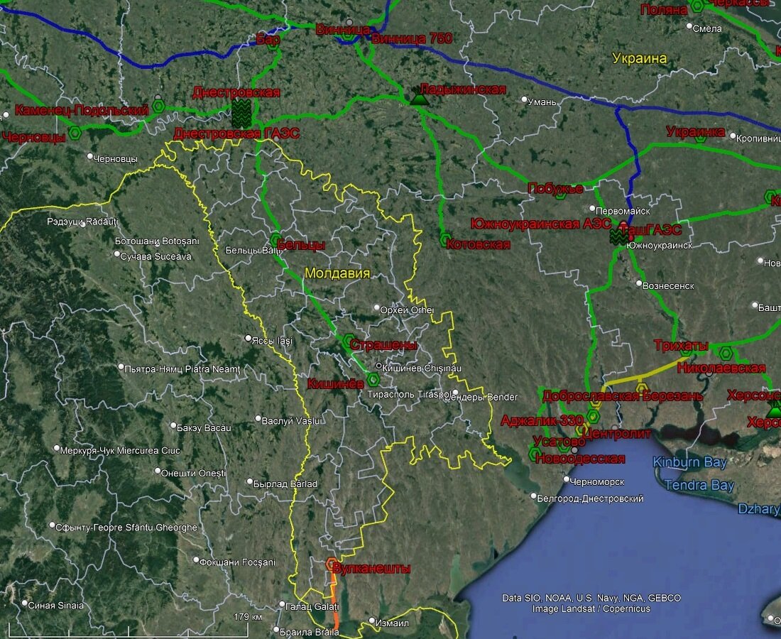 Украинская энергосистема без Молдавской ГРЭС