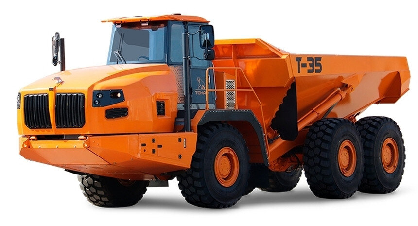 Шарнирно сочлененный самосвал volvo