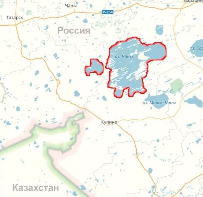 Подробная карта озера чаны с названиями островов