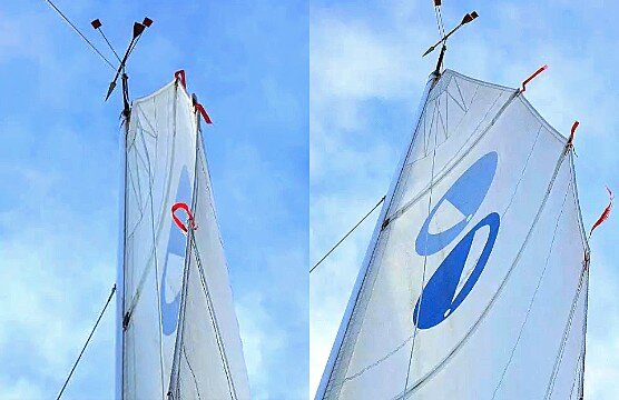 Колдунчики на задней шкаторине.