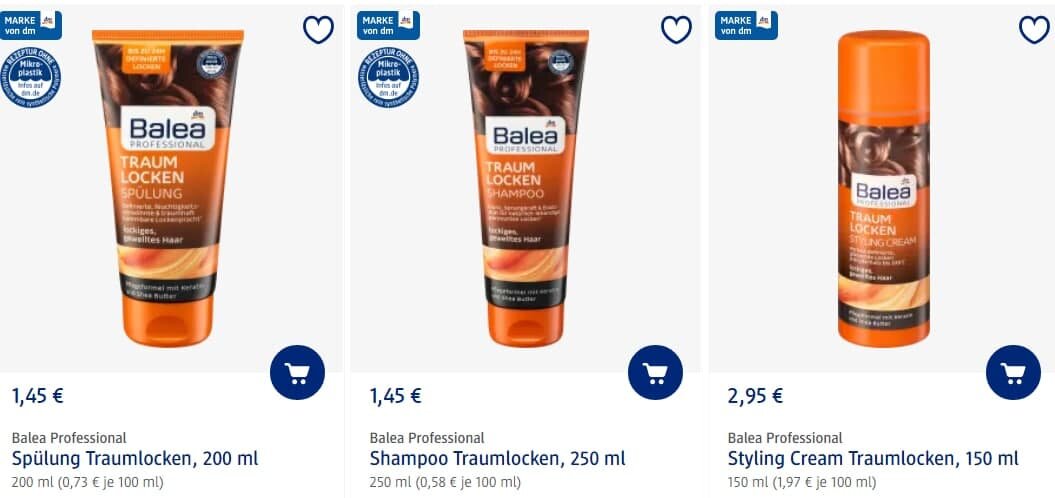 Скриншот с сайта dm.de