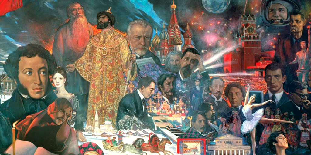 Илья Глазунов. Фрагмент картины.