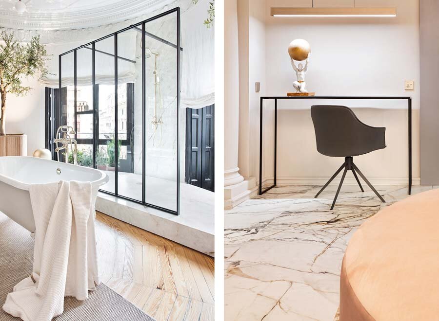 Облицовка плитами модели Himalaya Crystal марки Neolith