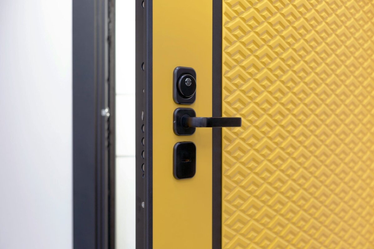 Входная дверь Ultimatum Next c черной фурнитурой 