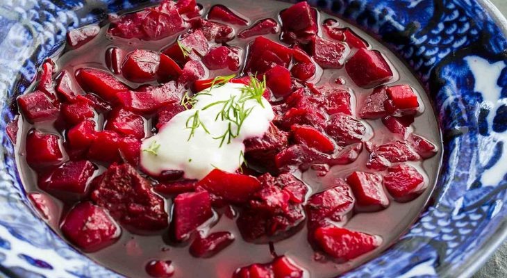 Борщ со свеклой.