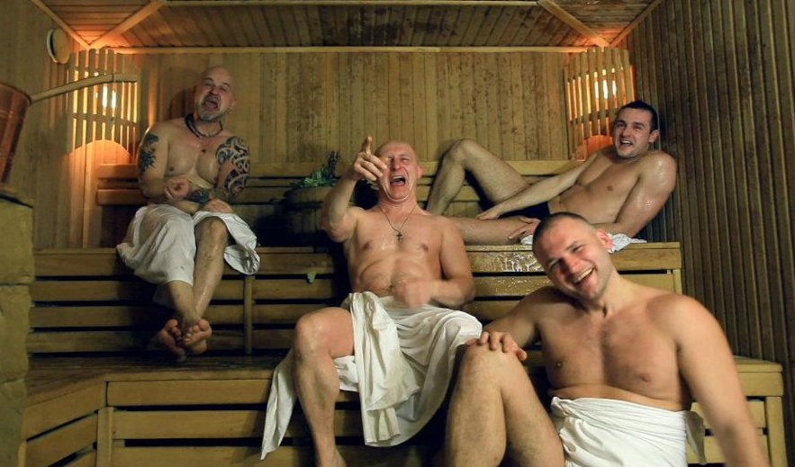 Мужики в бане ретро фото