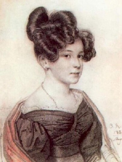 Анна Оленина. Художник Орест Кипренский. 1828 год. . 