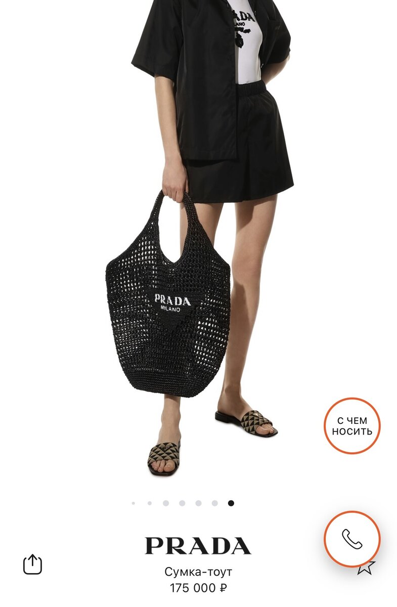 Сумка Prada. Фотография с сайта ЦУМ