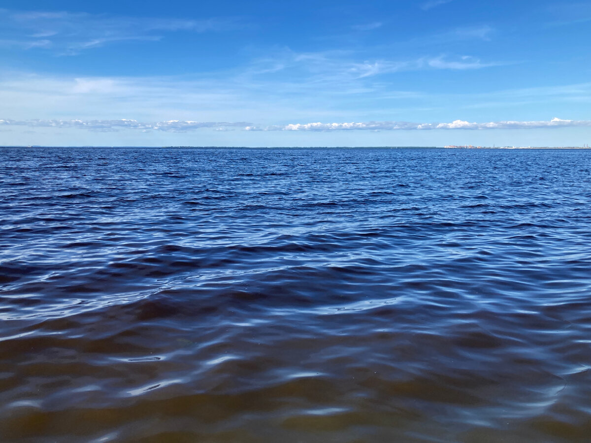 Рыбинское водохранилище волны