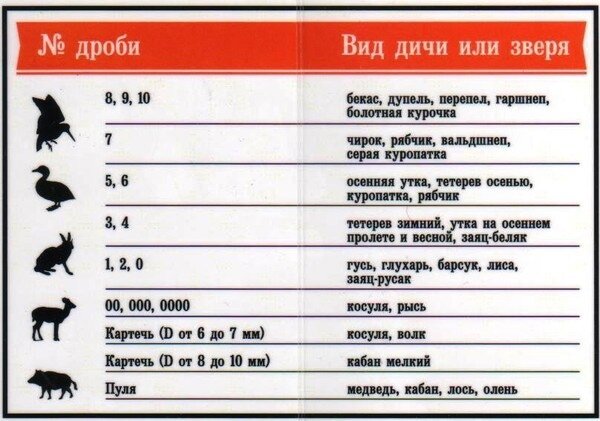 Какая нужна дробь. Патроны 12 калибра для охоты номер дроби. Таблица дроби и картечи 12 калибра. Размер дроби в патронах 12 калибра. Таблица дроби 12 калибра для дичи.