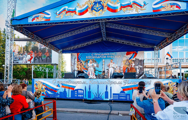 Творческая группа ЦОК ВКС поздравила коллектив космодрома Плесецк с 65-летием