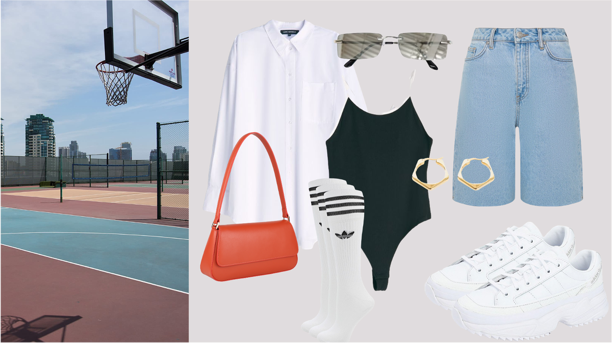 Образ в спортивном стиле с трендовыми аксессуарами