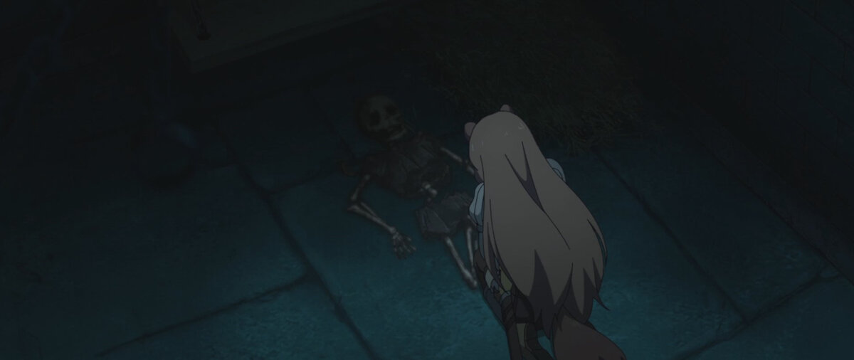 Рафталия в темнице со скелетом погибшей подруги