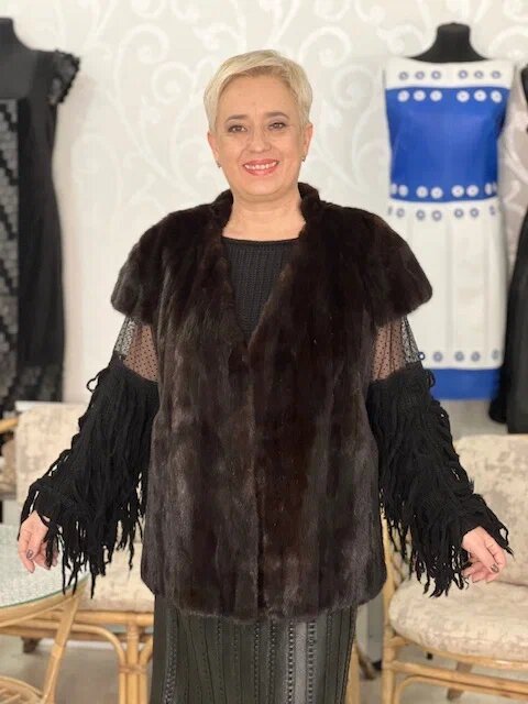 Переделка жилета из меха норки в куртку. Ателье Ирины Берзиной.