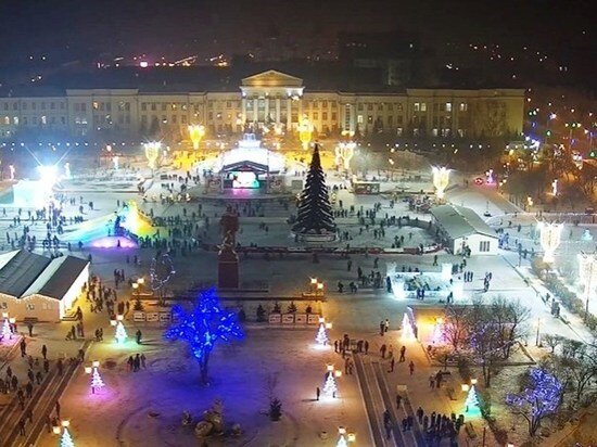     кадр из прямой трансляции площади Ленина в Чите/75.ru