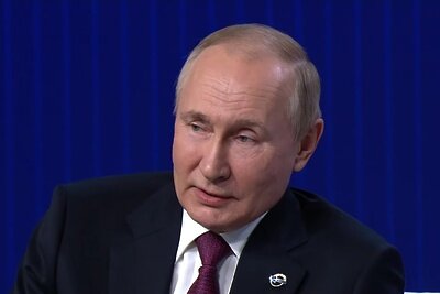    Выступление Владимира Путина на форуме «Валдай» ©Скриншот