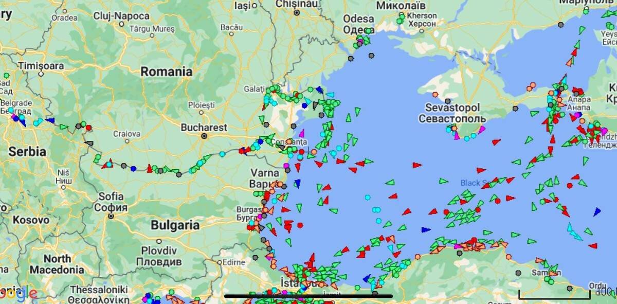 Судоходство Чёрного моря (иллюстрация из открытых источников)