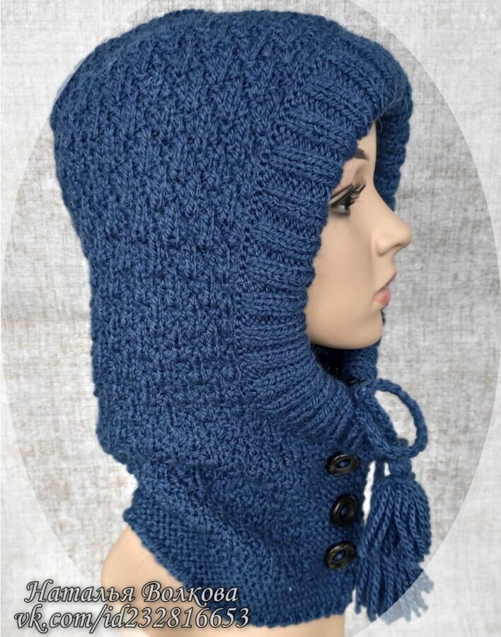    Капор с капюшоном спицамиИсточник: Кадр из видео