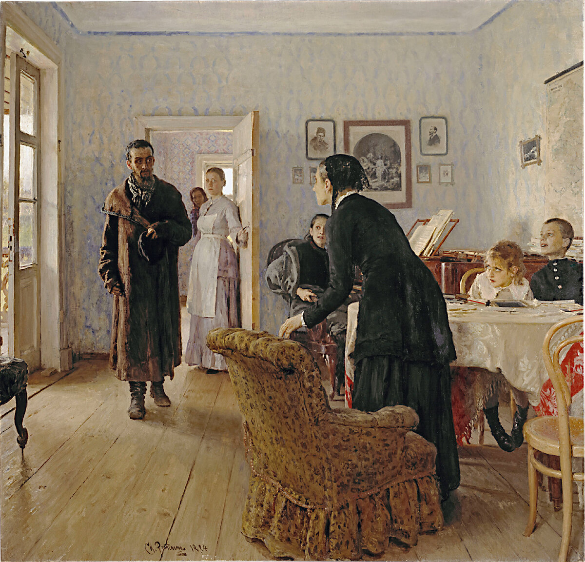 Илья Репин.Не ждали, 1884—1888 гг. Источник: Wikimedia Commons