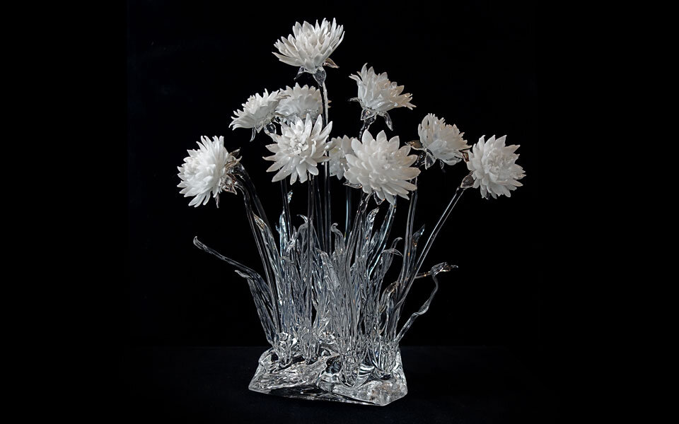 Композиция "Астры", кварцевое стекло, 1979 г. Автор: Алексей Зеля