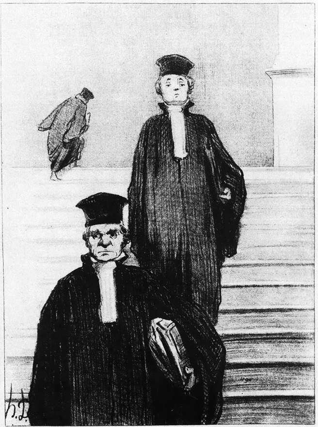 О. Домье «Большая лестница Дворца Правосудия» 1845-1848. литография