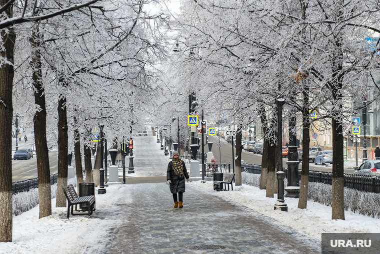    Мороз посеребрит пермские пейзажи