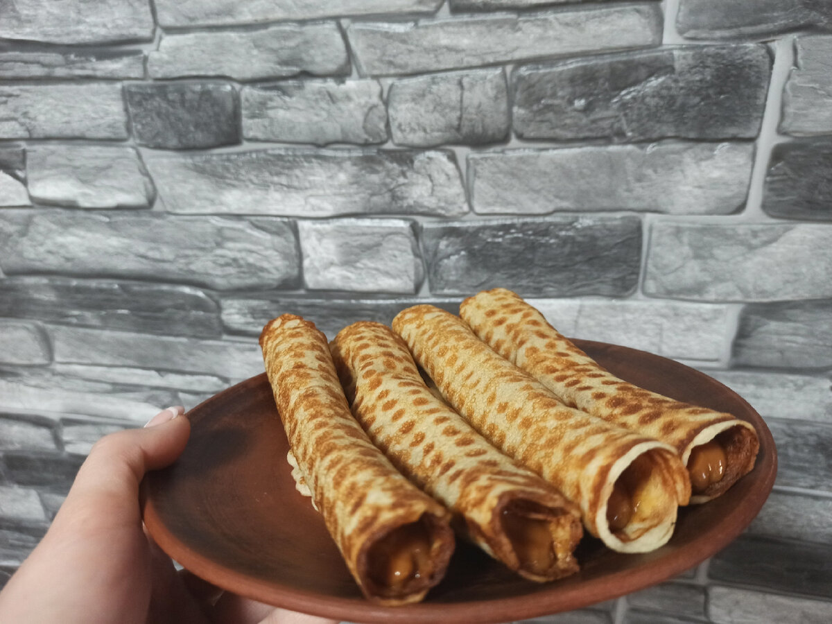 Трубочки со сгущенкой на рисовой муке