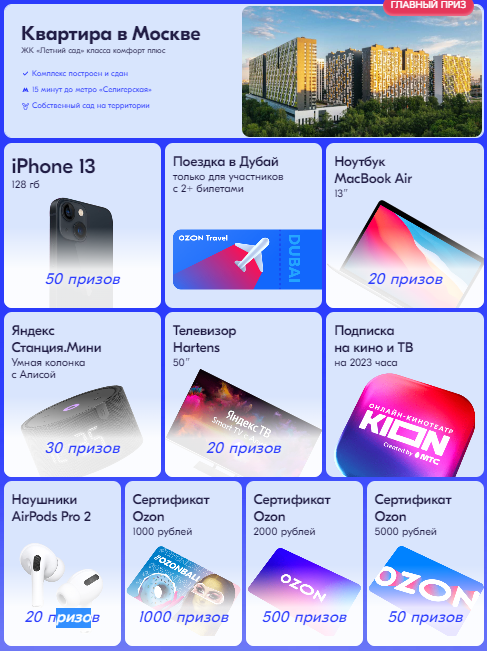 Ценные призы