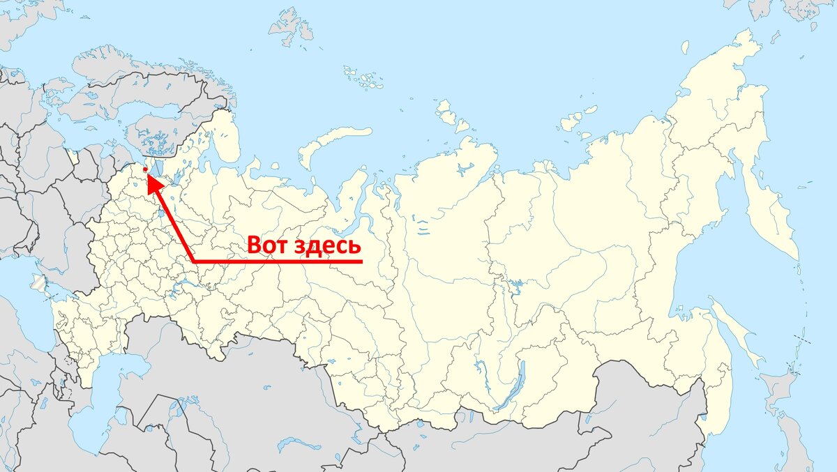 Санкт-Петербург на карте РФ